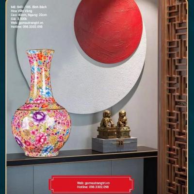 BÌNH BÁCH HOA VIỀN VÀNG